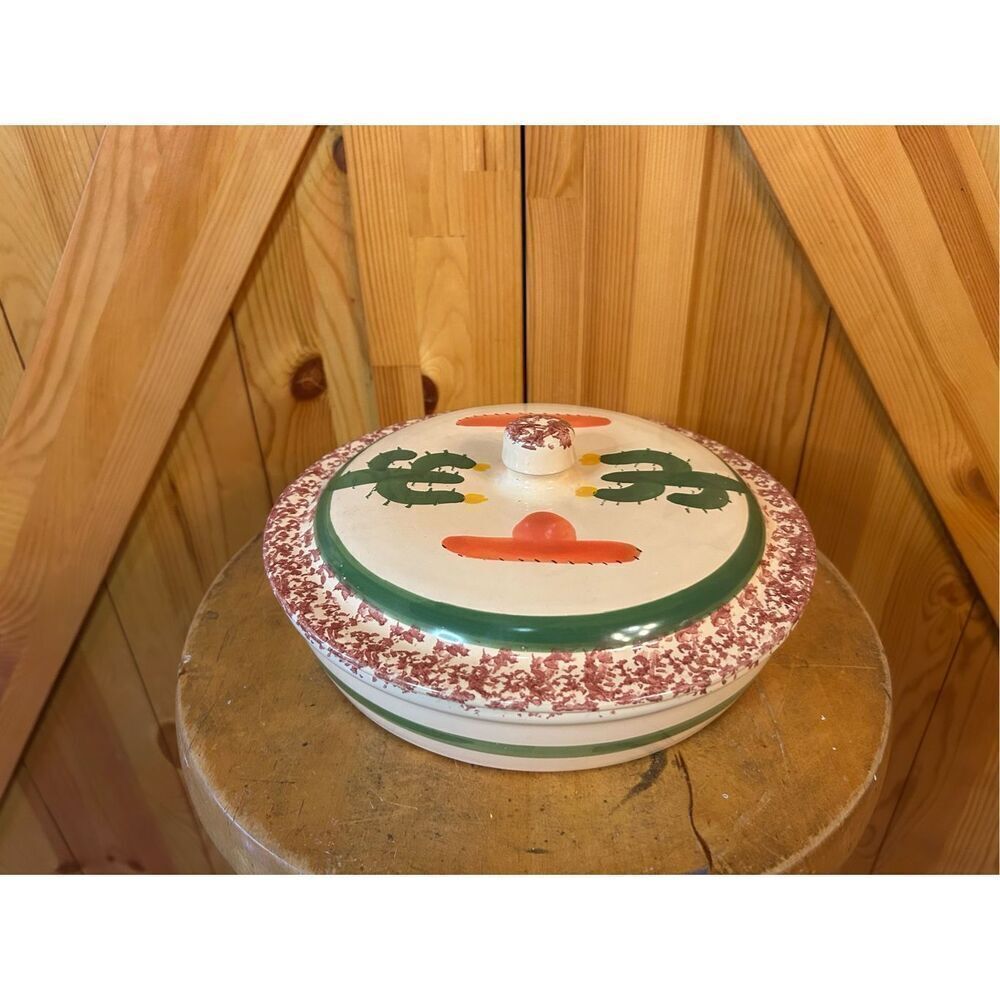 VTG Himark Tortilla Warmer Terracotta Stoneware Lidded Round (8237)